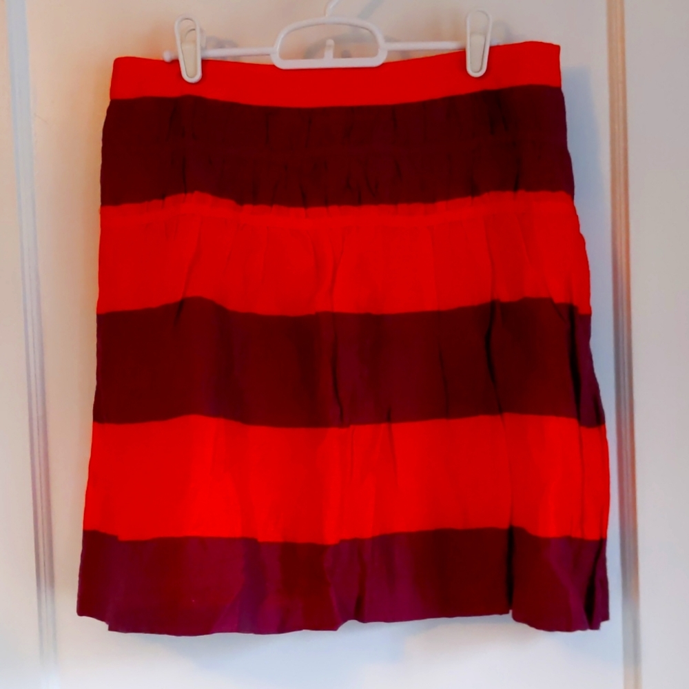 Purple and orange striped skirt NWOT